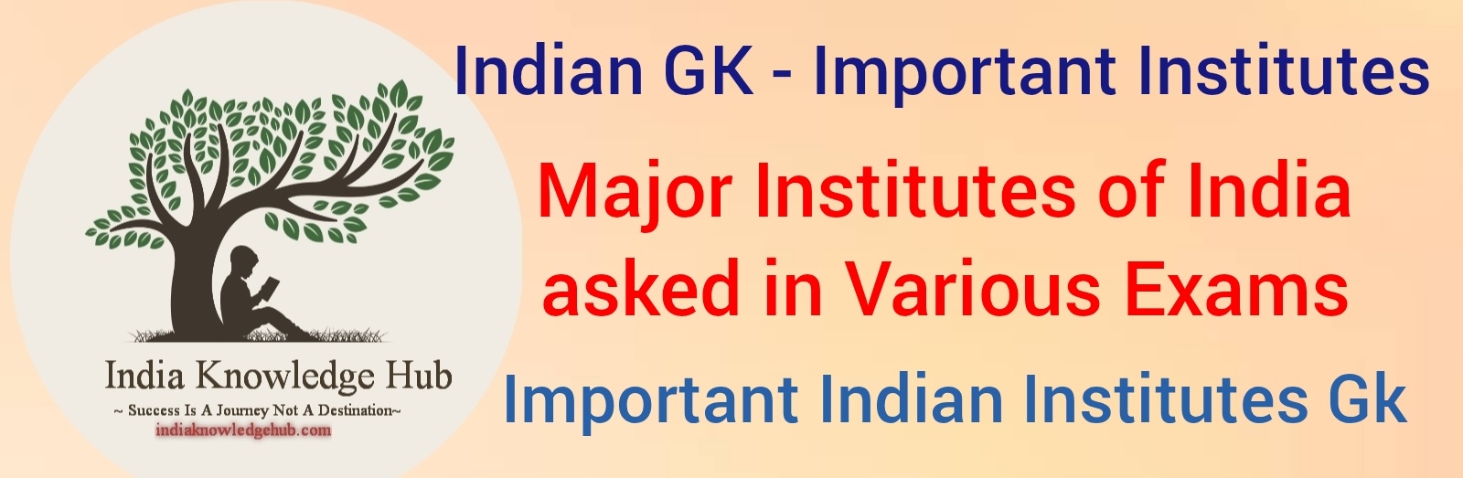 Major Institutes of India, India GK