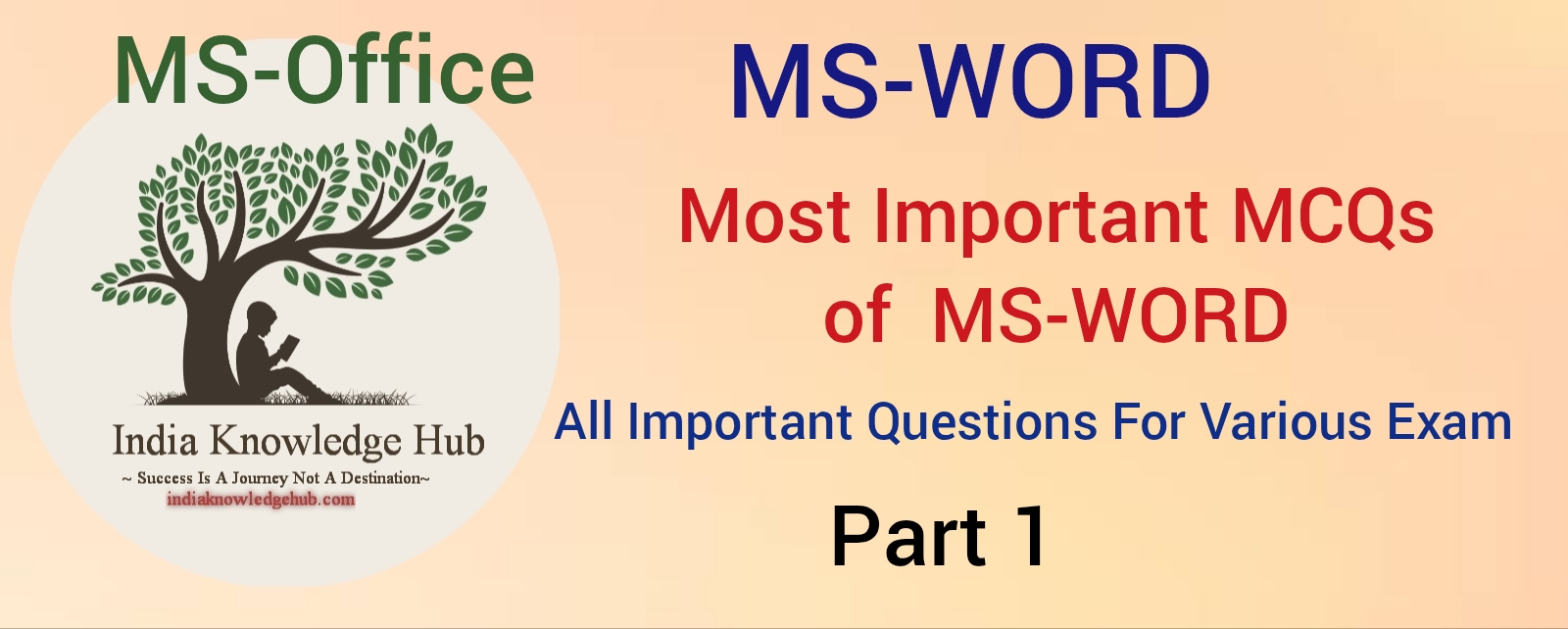 MS-WORD MCQs, MS-OFFICE MCQs