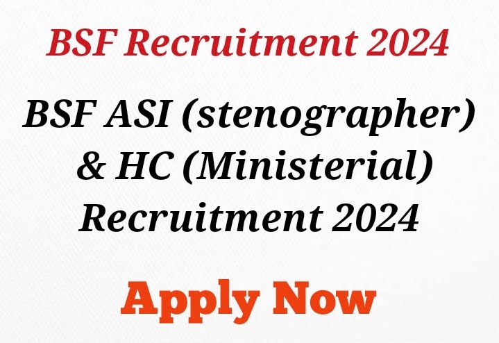 BSF ASI (Stenographer) & HC (Ministerial) Recruitment 2024