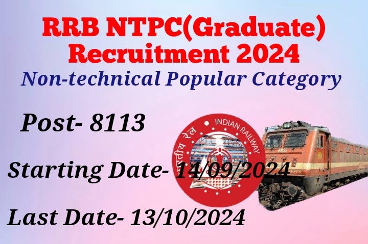 RRB NTPC (Graduate) Recruitment 2024 (8113 Posts )