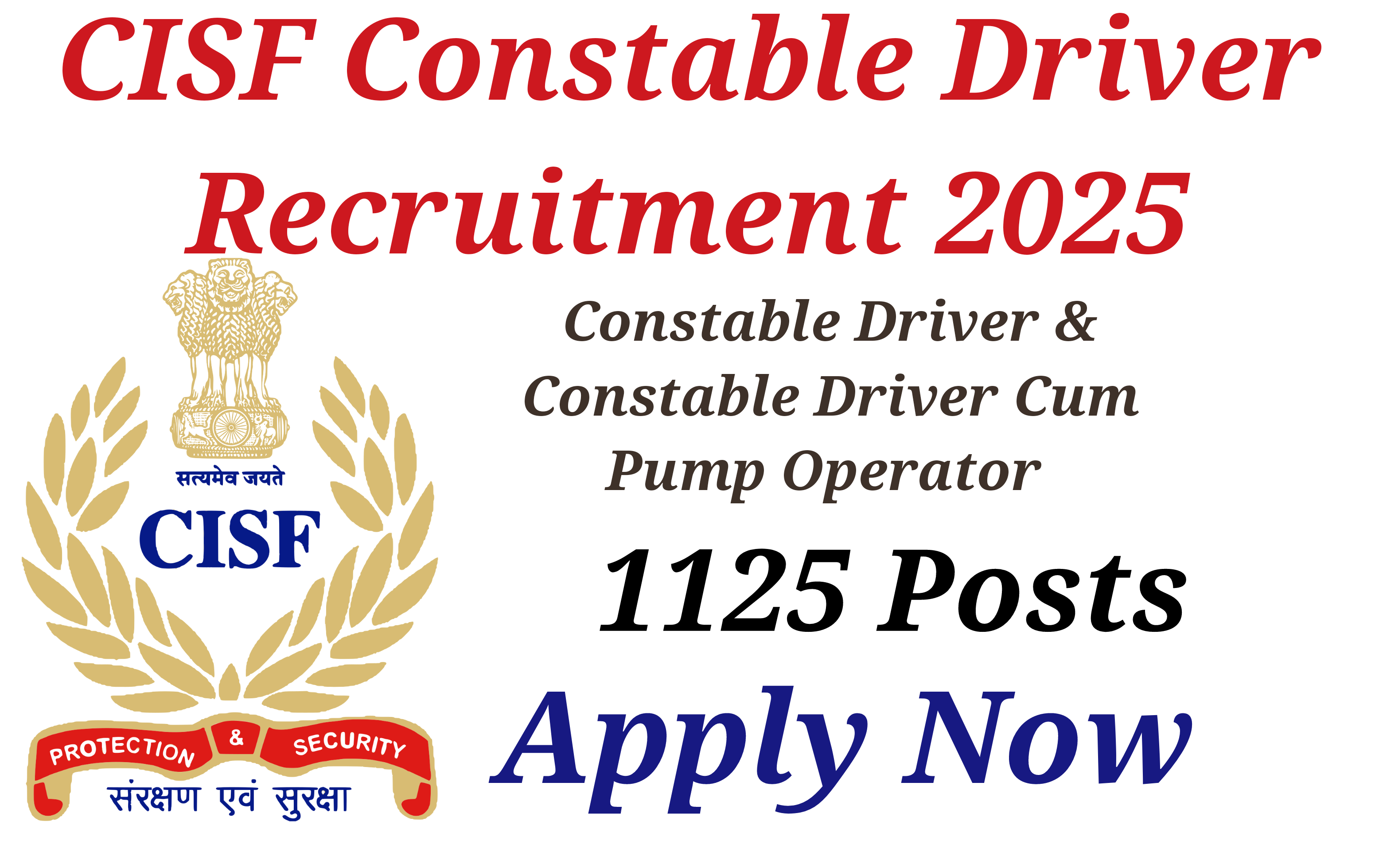 CISF Constable Driver Recruitment 2025