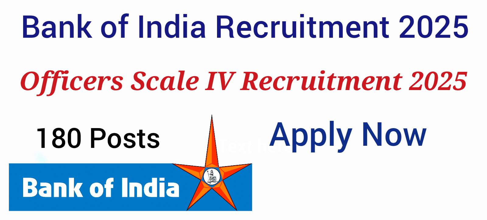 Bank of India Officers Scale IV Recruitment 2025