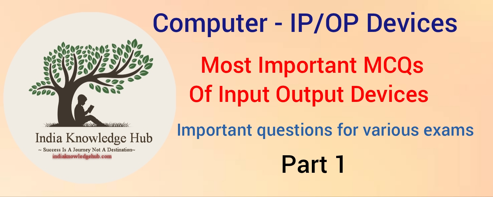 Computer Input Output Devices MCQs, Computer Fundamental MCQs