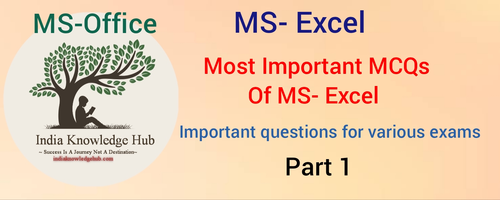 MS Excel MCQs, MS Office MCQs